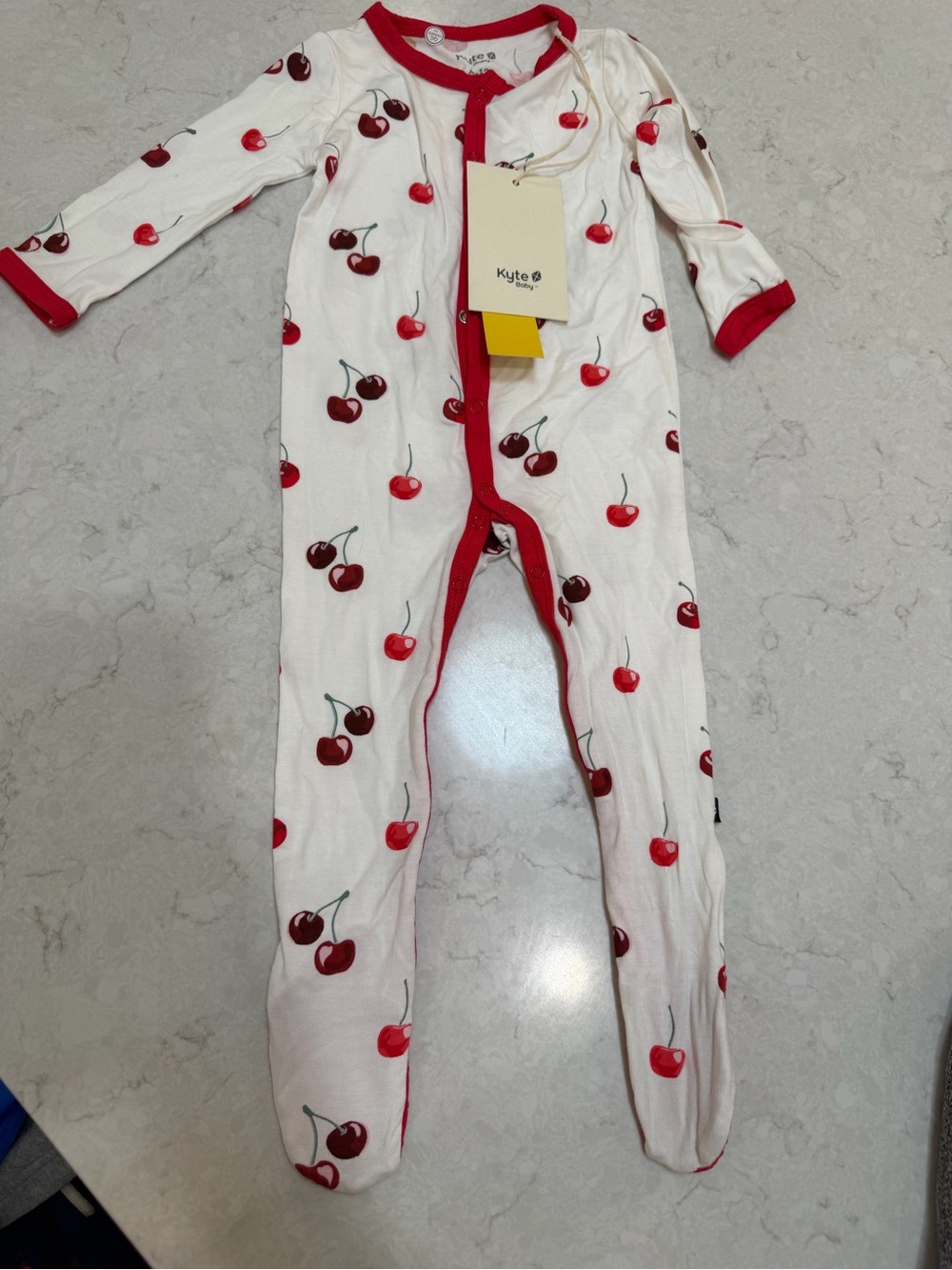 NWT Kyte Baby Cherry Footie Pajamas 6-12M Bamboo